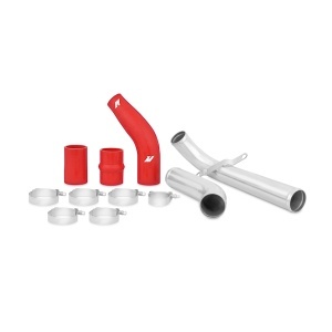Mishimoto Mitsubishi Lancer Evolution X Upper Intercooler Pipe Kit, 2008-2015, Red Hoses