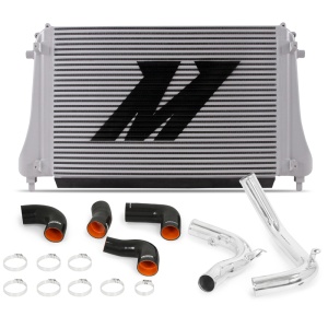 Mishimoto Volkswagen GTI Intercooler Kit, 2015-2021, Polished Pipes - Img 1