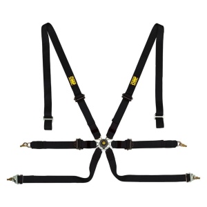 OMP DA0-0202-A01-071 Safety Harness One 2", 6-point, FIA 8853-2016, Black