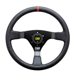 OMP OD0-1980-073 Steering Wheel WRC 350mm, Black/Red Leather