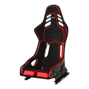 RECARO 078.32.2B22 Race Seat Podium CF Right Side (ABE / FIA 8855-1999) SAB, Black Alcantara / Red Leather, Size L - Img 1