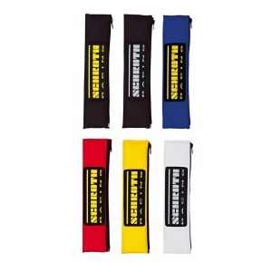 SCHROTH 00119 Shoulder Pads Racing Logo 50mm, Black/Yellow Logo