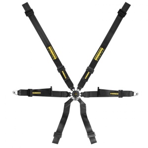 SCHROTH 94580-0 Racing Harness Profi XLT 2x2 Pull-down 6-Point, Black
