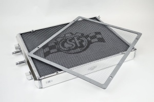 CSF RACE BMW F8X M3/M4 Front Mount Heat Exchanger w/ rock guard - Silver