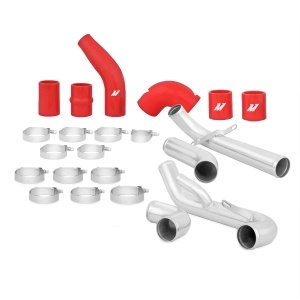 Mishimoto Mitsubishi Lancer Evolution X Intercooler Pipe Kit, 2008-2015, Red Hoses