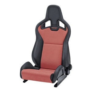 RECARO 410.10.1585 Left Heated Sport Seat Sportster CS, Artificial Leather Black / Dinamica Red