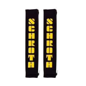 SCHROTH 00109 Shoulder Pads 50mm, Black/Yellow Logo