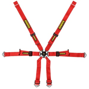SCHROTH 94680-2 Racing Harness Profi 2x2 6-Point, Red for PORSCHE Cayman / Boxster (981 / 982)