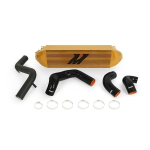 Mishimoto Ford Focus ST Intercooler Kit, 2013-2018, Gold w/ Wrinkle Black Pipes