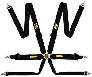 OMP DA0-0203-A01-071 Safety Harness Tecnica 3", 6-point, FIA 8853-2016, Black