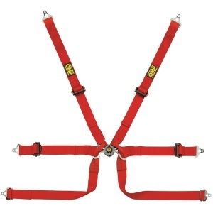 OMP DA0-0206-A02-061 Safety Harness Tecnica Prototype 2", 6-point, FIA 8853-2016, Red
