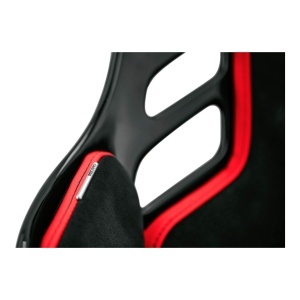 RECARO 076.01.2B22 Race Seat Podium GF Right Side (ABE / FIA 8855-1999), Black Alcantara / Red Leather, Size M - Img 4
