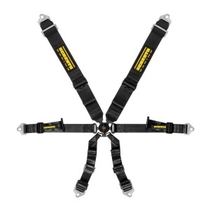 SCHROTH 94540-0 Racing Harness Profi 3x2 Pull-up 6-Point, Black