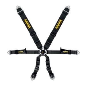 SCHROTH 94541-0 Racing Harness Profi 3x2 Pull-down 6-Point, Black