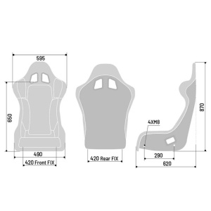 SPARCO 008009RNR Racing Seat Grid Q QRT, FIA 8855-1999, Black - Img 5