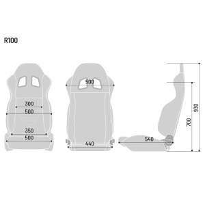 SPARCO 009014MRNR R100 MARTINI RACING SKY MY2022 Seat, black - Img 4