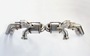 Supersprint Rear exhaust "Racing" Right - Left 4 exits(Deletes the stock, main catalytics - fits to the stock endpipes)-18,0 Kg - Img 4