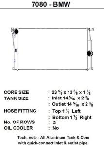 CSF RACE BMW F2X 1/2-Series / F3X 3/4-Series / i30 (MT) All-Aluminum Radiator - Img 6
