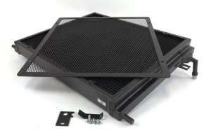 CSF RACE BMW F8X M3/M4 Front Mount Heat Exchanger w/ rock guard - Black - Img 3