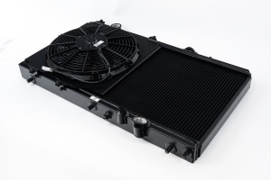 CSF RACE K-Swap 92-00 Honda Civic / 94-01 Acura Integra All-Aluminum Radiator - Black - Img 1