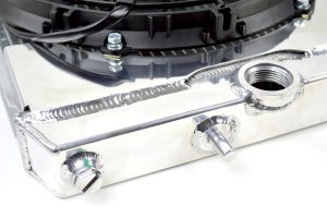 CSF RACE Mitsubishi Evo 7/8/9 Full Size Slim All-Aluminum Radiator w/ 12in SPAL Fan - Img 8