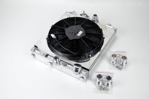 CSF RACE Universal Half Radiator - Evo 7/8/9 / 92-00 Civic - w/ SPAL Fan & Shroud - Img 2
