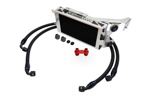 Mosselman Single Oil Cooler Kit Red BMW 3-Series E9x - Img 1