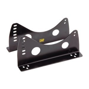 OMP HC0-0733-B01 Seat Brackets with Lateral Attachments 3 mm, Steel, Black