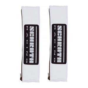 SCHROTH 09219 Shoulder Pads Racing Logo 50mm, Gray/Gray Logo