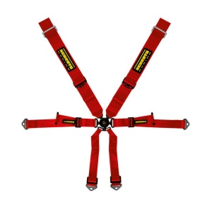 SCHROTH 94690-2 Racing Harness Profi 3x2 6-Point, Red for PORSCHE 911 GT3 / GT3RS (997 / 996)