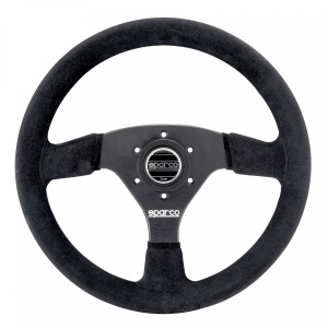 SPARCO 015R323PSNR Steering wheel R323, suede, black, diam.330m, reach 39mm - Img 1