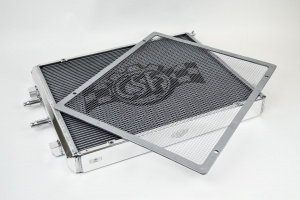 CSF RACE BMW F8X M3/M4 Front Mount Heat Exchanger w/ rock guard - Silver - Img 2