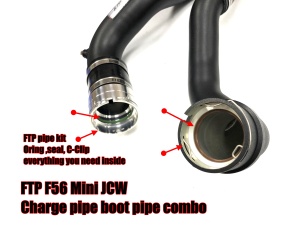 FTP Mini JCW V2 F56 B48 Charge pipe+Boost pipe V2 (X1 / 2AT / 2GT) 13717637197 ,13718650759 - Img 6