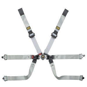 OMP DA0-0104-A01-076 Safety Harness One-D Formula 2", 6-point, FIA 8853-2016, Black/White