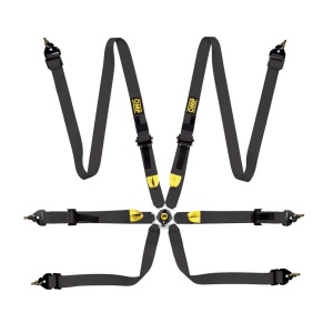 OMP DA0-0208-A01-071 Safety Harness First 2", 6-point, FIA 8853-2016, Black
