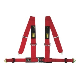 OMP DA0-0508-B01-061 Safety Harness for Raicing, 4-Point, 4M ECE 16-08, Red
