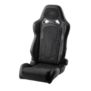 OMP HA0-0833-A01-071 Reclining Comfort Racing Seat RTS, Black - Img 1
