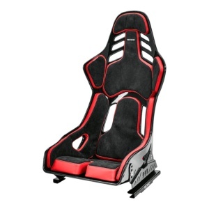 RECARO 076.01.2B22 Race Seat Podium GF Right Side (ABE / FIA 8855-1999), Black Alcantara / Red Leather, Size M - Img 1