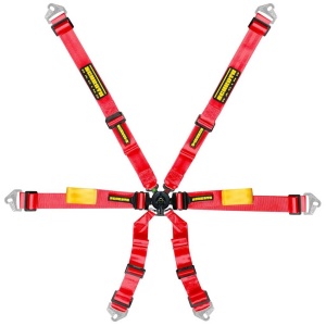 SCHROTH 94720-2 Racing Harness Enduro 2x2 6-Point, Red for PORSCHE 911 (991) / Cayman (981)