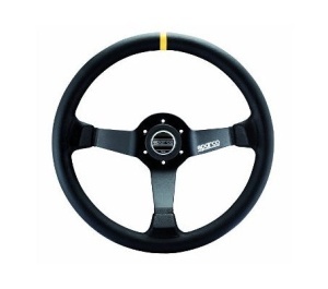 SPARCO 015R345MLN Steering wheel R345, leather, black, diam.350mm, reach 63mm