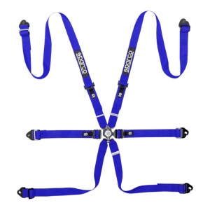 SPARCO BRN0040B0B0100N Harness Competition H-2 PD Steel 26, 6 Point, Blue