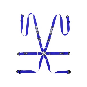 SPARCO BRN0081B0B0100N Safe Harness Competition H-2PU, 6 Point, Blue