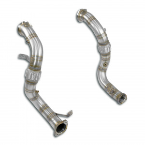 Supersprint Turbo downpipe kit Right - Left(Replaces primary and secondary catalytics)Accepts the stock tertiary catalytics