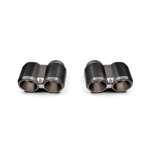 AKRAPOVIC TP-CT/69 Tail Pipe Set Hexagonal Design (Carbon) for BMW M2 (G87) / M3 (G80 / G81) / M4 (G82 / G83) - Img 1