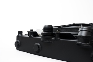 CSF RACE Universal Half Radiator - Evo 7/8/9 / 92-00 Civic - w/ SPAL Fan & Shroud - Black - Img 4
