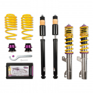 KW Coilover suspension V1 inox VW Golf MK 4 VR5 2.3i (170 Hp) - Img 1