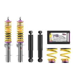 KW Coilover suspension V1 inox VW Golf MK 4 VR5 2.3i 4motion (170 Hp) - Img 1