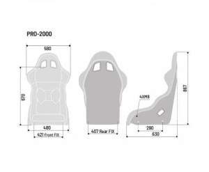 SPARCO 008016RMRBM PRO 2000 QRT MARTINI RACING Seat, FIA 8855-1999, blue, size L - Img 2