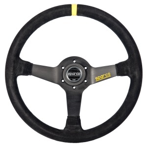SPARCO 015R345MSN Steering Wheel R345, Suede, Black, Diam. 350mm, Reach 63mm