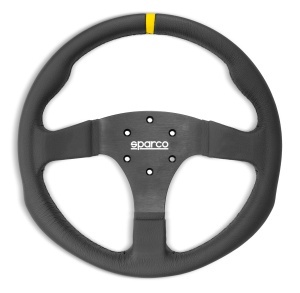 SPARCO 015R350CLO Steering wheel R350, leather, black, diam. 350 mm, flat